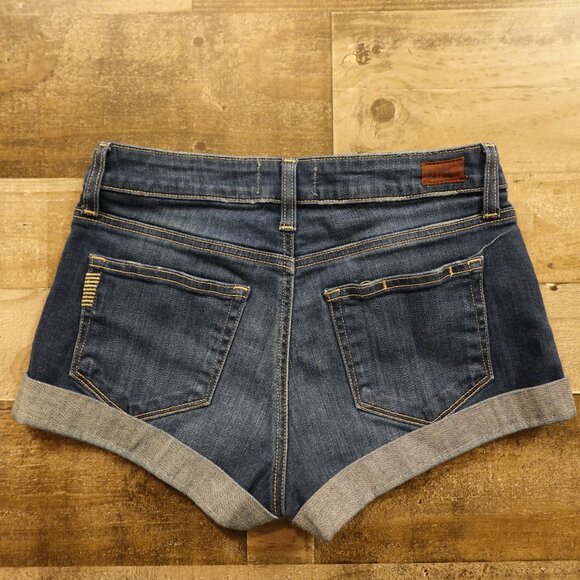 PAIGE Jimmy Jimmy Jean Shorts Women’s 25 Blue Roll Cuff Cabrera Distressed - Picture 11 of 11